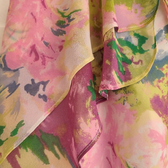 BCBG Maxazria Flowered Ruffle Dress - Picture 5 of 10